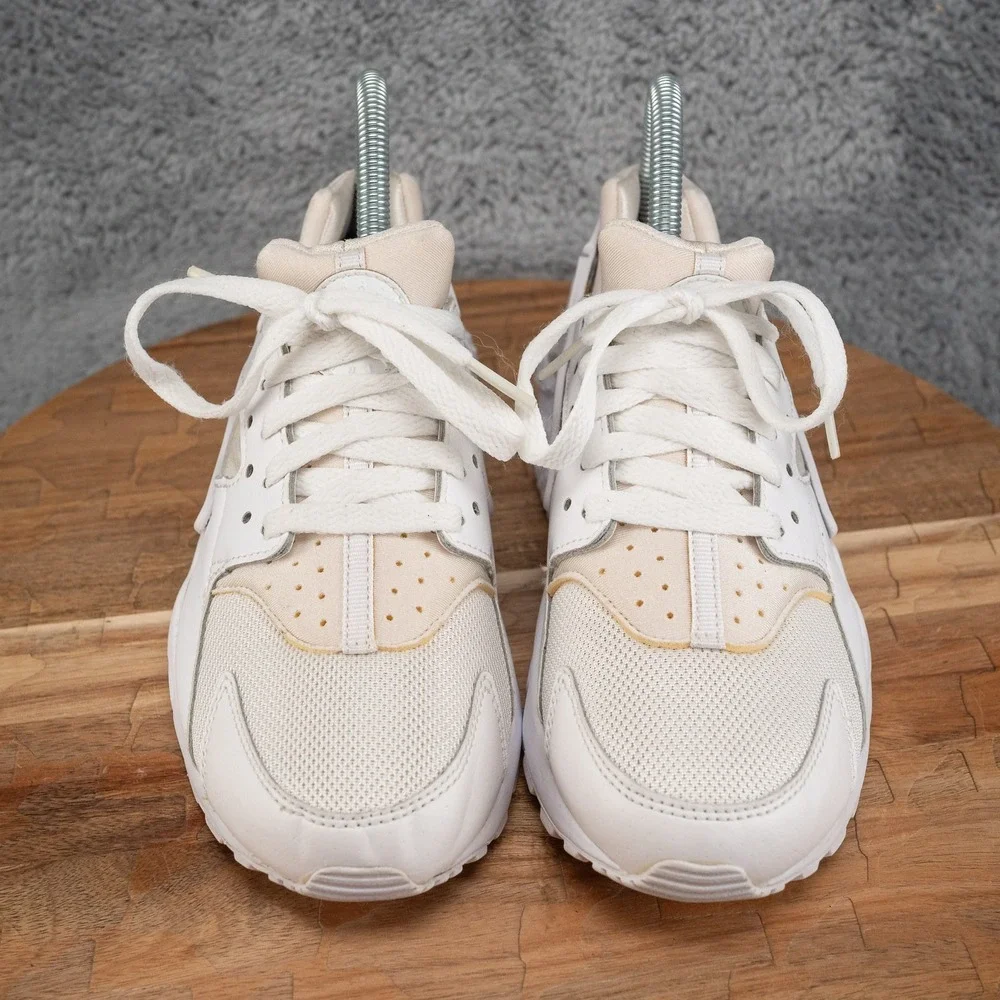 Nike Air Huarache Run Kids 5.5Y White Sneakers Good 654275-110 Low Top